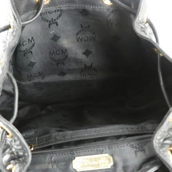 Authentic MCM Black Diamond Quilted Leather Backpack main image 6